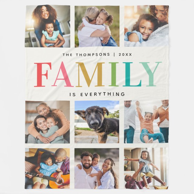 Moderne Regenbogenfamilie ist alles, was Foto Coll Fleecedecke (Vorderseite)