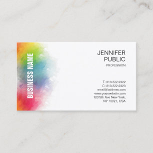 Moderne Regenbogenfarben Professionelle Vorlage Visitenkarte