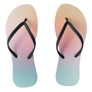 Moderne Regenbogenfarben Rot Gelb Blau Flip Flops