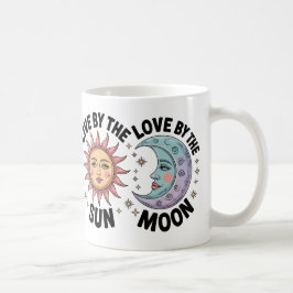 Moderne RegenbogenSonne und Mond Kaffeetasse