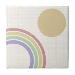 Moderne RegenbogenSun Mitte des Jahrhunderts Fliese
