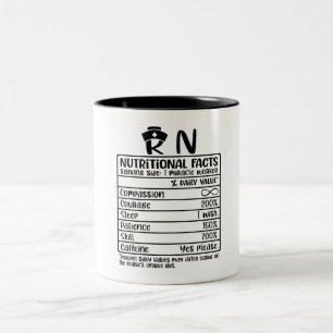 Moderne registrierte Krankenschwester RN Ernährung Zweifarbige Tasse