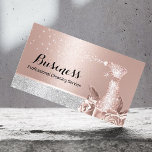 Moderne Reinigungs-Service-Rose Gold Floral Spray Visitenkarte<br><div class="desc">Moderne Reinigungsservice Rose Gold Floral Spray Flasche Business Card.</div>