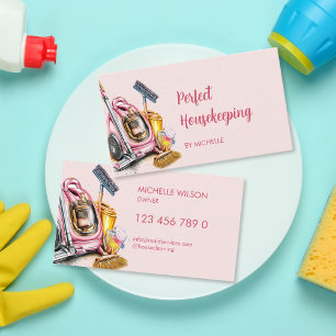 Moderne Reinigungsdienste für Zimmermädchen Visitenkarte