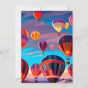 Moderne Reise Heißluftballon Himmel Festival Ankündigung