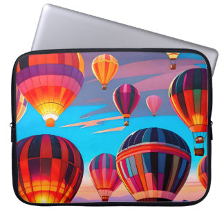 Moderne Reise Heißluftballon Himmel Festival Laptopschutzhülle