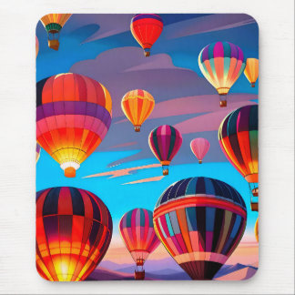 Moderne Reise Heißluftballon Himmel Festival Mousepad