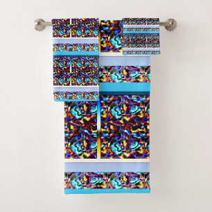 Moderne Renaissance-Geometrie-Kunst  Badhandtuch Set