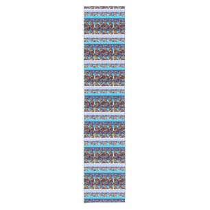 Moderne Renaissance-Geometrie-Kunst Kurzer Tischläufer