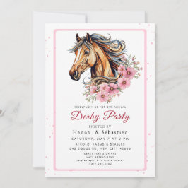 Moderne Rennpferd Derby-Party Reitsport Einladung