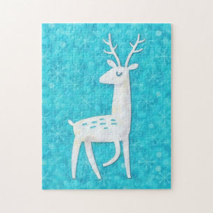 Moderne Rentier-Kunst-Schneeflocken Weihnachtsfeie