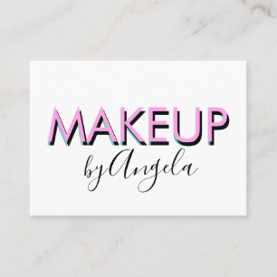 Moderne Repeat Makeup Salon Nails Eyelashes Visitenkarte