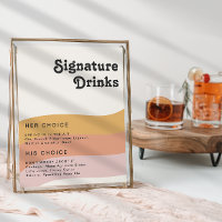 Moderne Retro-70er Jahre Regenbogensignatur Geträn