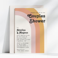 Moderne Retro-70er-Regenbogen-Paarschauer
