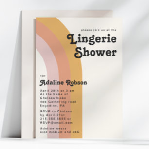 Moderne Retro 70er Regenbogen-Wäsche-Dusche Einladung