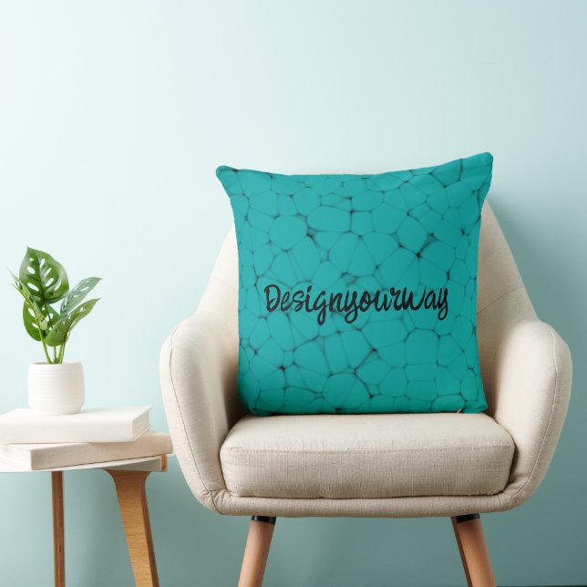 Moderne Retro-Aqua-Kies aus dem 20. Jahrhundert Kissen (Stuhl )