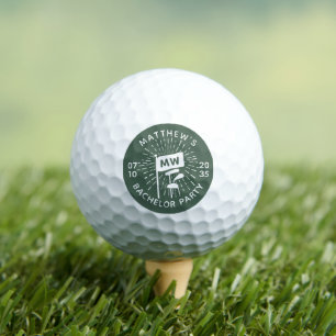 Moderne Retro Bachelor Party Letztes Swing Golf Gr Golfball