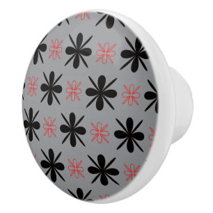 Moderne Retro-Blumen-Keramik-Knopf Keramikknauf