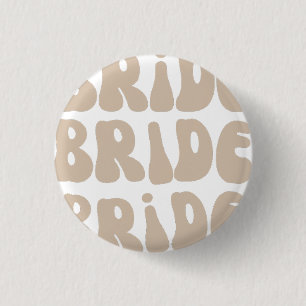 Moderne Retro-Braut-Junggesellinnen-Abschiedsparty Button