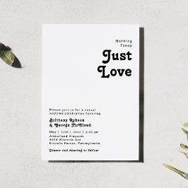 Moderne Retro-Briefing Nichts Extravagantes Hochze Einladung