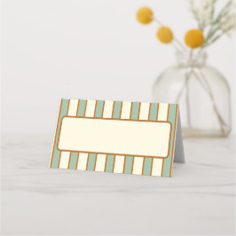 Moderne Retro Chili-Lime-Streifen Platzkarte