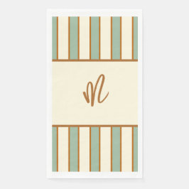 Moderne Retro Chili Limette Streifenmuster Serviette