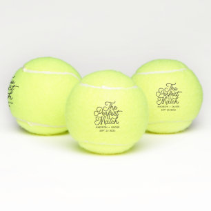 Moderne Retro die perfekte passende Script-Hochzei Tennisbälle