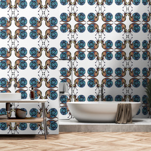 Moderne Retro-Effekt-Schnecke Tapete