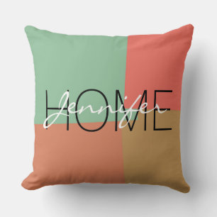 Moderne Retro-Farb-Geometrie-Muster #18 Kissen