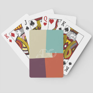 Moderne Retro-Farb-Geometrie-Muster #7 Spielkarten