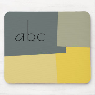 Moderne Retro-Farb-Geometrie-Muster-Monogramm #15 Mousepad