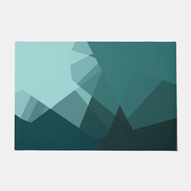 Moderne Retro-Farben Geometric #27 Fußmatte (Vorderseite)