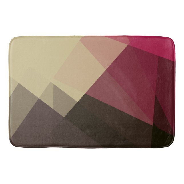 Moderne Retro-Farben Geometric #29 Badematte (Vorderseite)