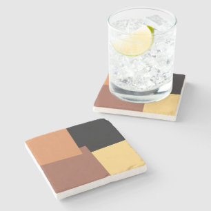 Moderne Retro-Farben Geometric #35 Steinuntersetzer