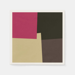 Moderne Retro-Farben Geometric #39 Serviette