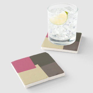 Moderne Retro-Farben Geometric #39 Steinuntersetzer