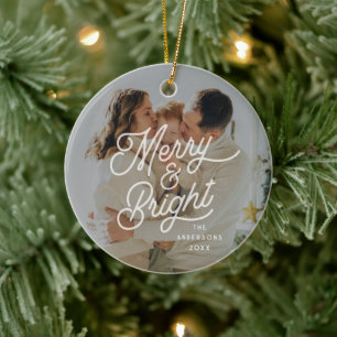 Moderne Retro-fröhliche und helle Foto-Fettschrift Keramik Ornament
