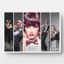 Moderne Retro Glamour Foto Collage Plaque