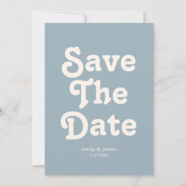 Moderne Retro-Hochzeit rettet das Datum Save The Date