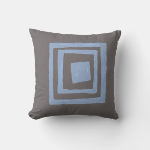 Moderne Retro-Inspirierte Plätze in Grau Blau Kissen