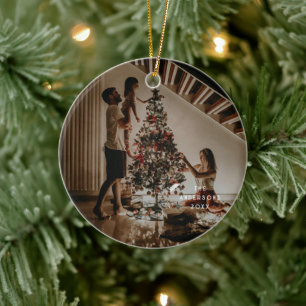 Moderne Retro Joy Foto Bold Script Typografy Keramik Ornament