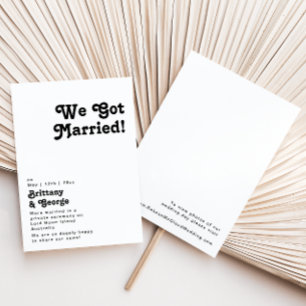 Moderne Retro-Lettering-Elopement-Ankündigung Einladung