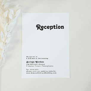 Moderne Retro Lettering-Hochzeitskarte Begleitkarte