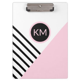 Moderne Retro Monogram Geometric Pop Art Klemmbrett