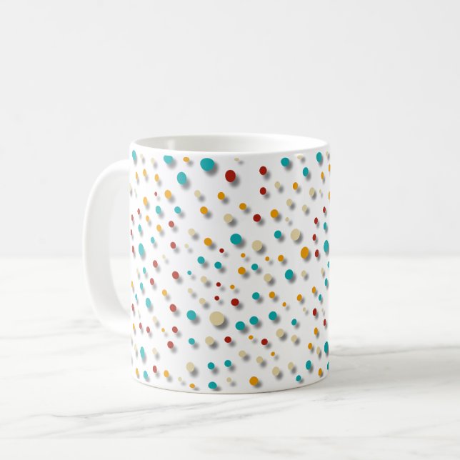 Moderne Retro-Muster-Kaffeetasse Geschenk Kaffeetasse (Vorderseite Links)