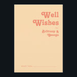 Moderne Retro Orange Cream Wedeling Well Card Hinweiskarte<br><div class="desc">Dieses moderne Retro-Orangencreme ist perfekt für Ihre Vintage, farbenfrohe, tropische Hochzeit im Sommer. Sein einzigartiger böhmischer Schriftart aus der Mitte des Jahrhunderts verleiht diesem Design eine klassisch minimalistische Hippie-Atmosphäre. Wenn Sie ein Design suchen, das helle, kühne Farben für Ihre kreative 70er Strandhochzeit bietet, dann sind dieses Produkt und seine koordinierende...</div>