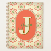 Moderne Rétro Personnalisé Planneur Monogramme