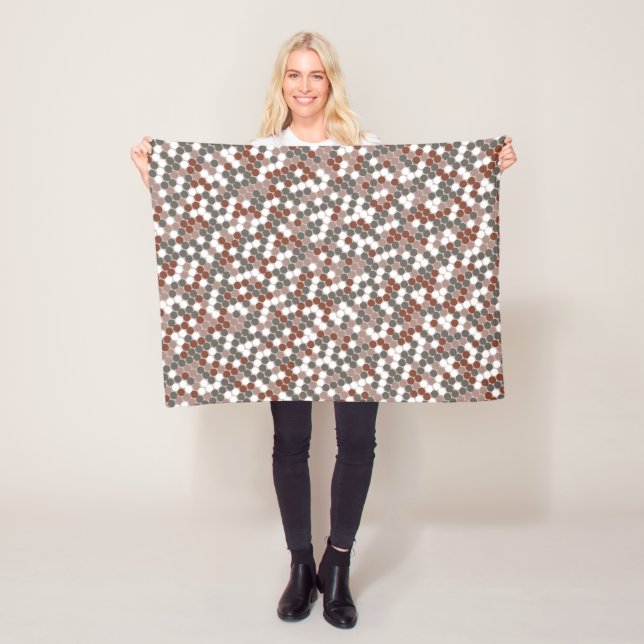 Moderne Retro-Punkte-Muster Fleecedecke (Beispiel)