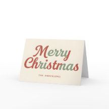 Moderne Retro-Schrift Frohe Weihnachten