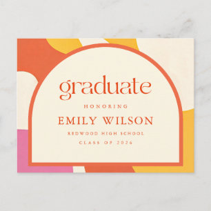 Moderne Retro-Schrift Graduierung Danke Abschlussf Postkarte